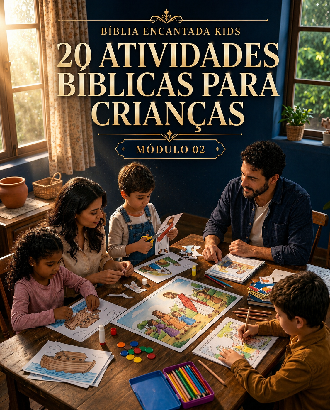 Capa do material 02 — 20 Atividades Bíblicas para Crianças